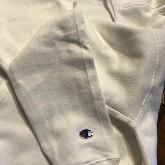 New white Sweatshirt champion Hoodie, Circle Logo - Picture 5 of 7